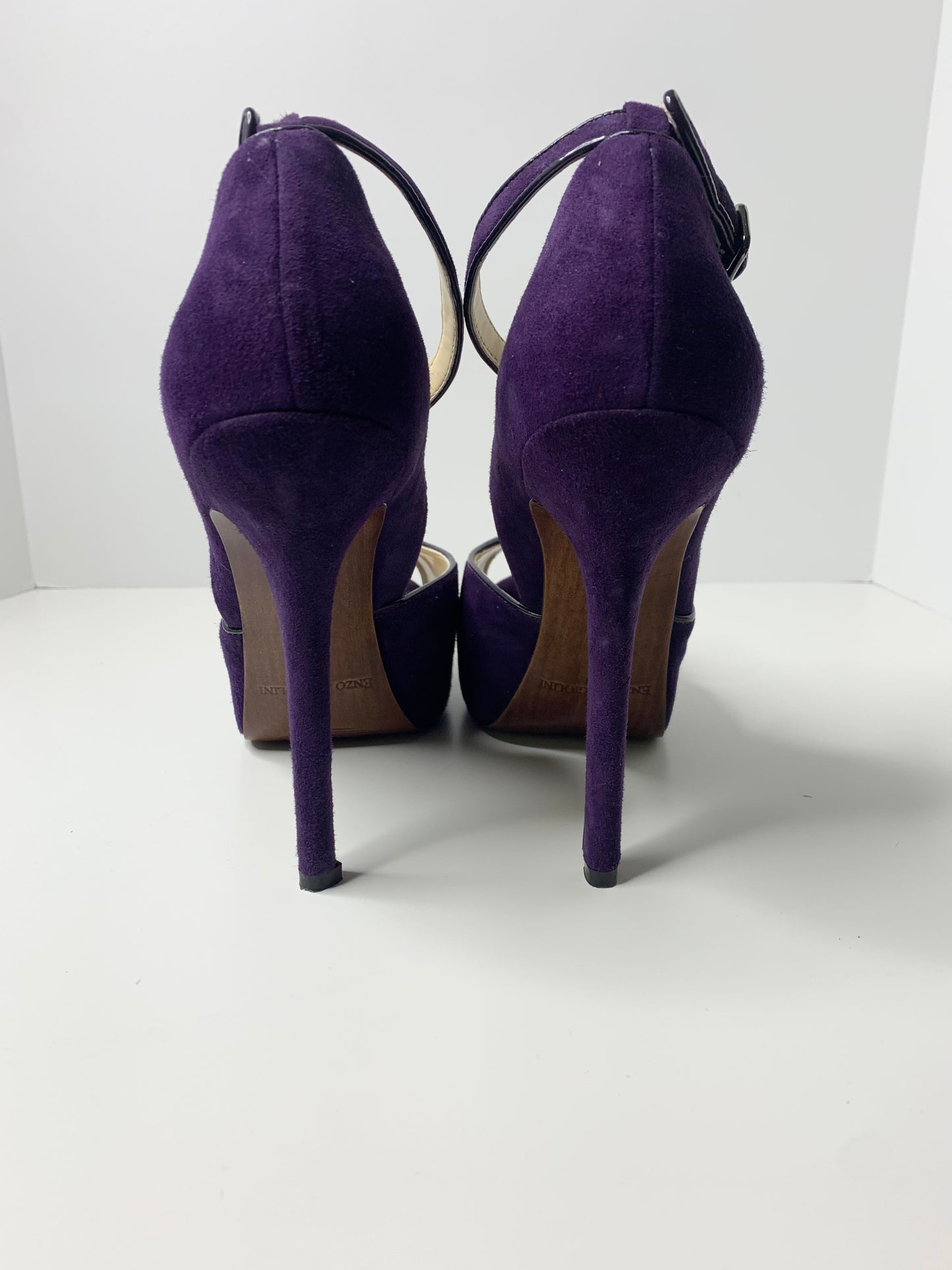 Enzo Angiolini Purple Suede Heels Size 9.5