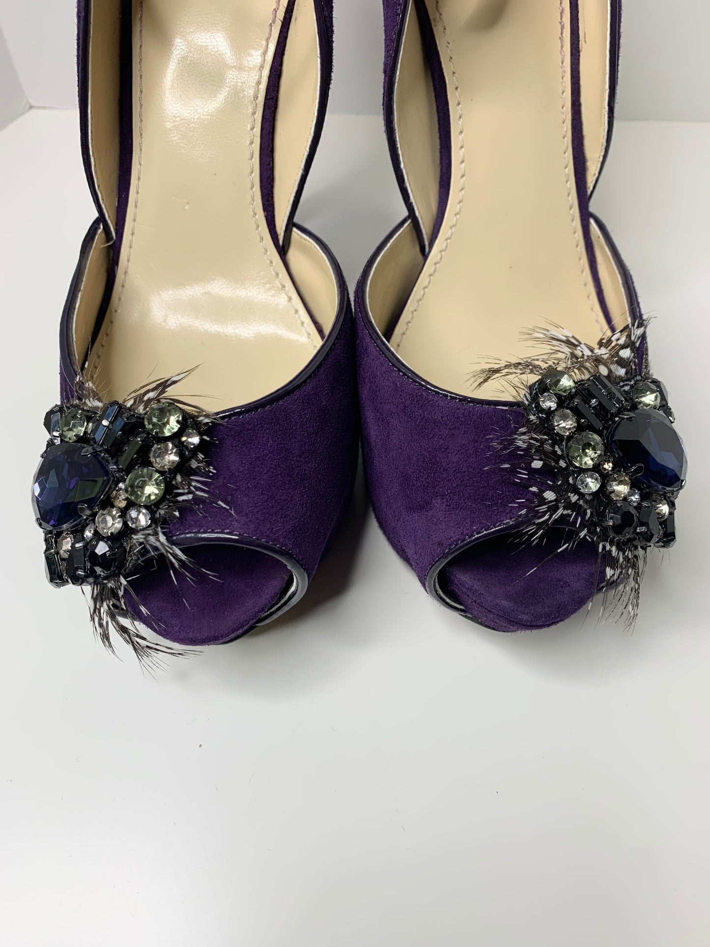 Enzo Angiolini Purple Suede Heels Size 9.5