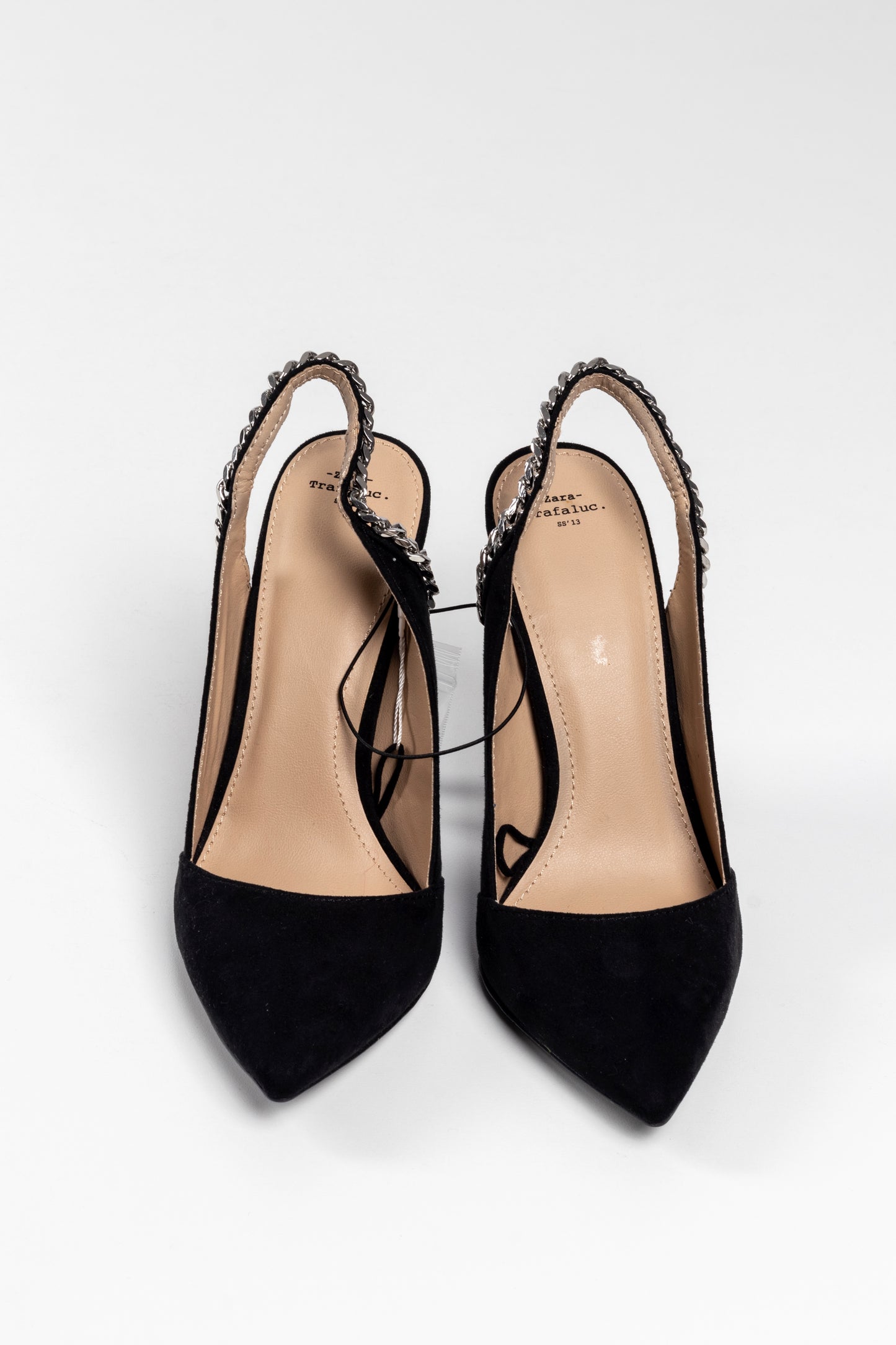 Zara Trafaluc Black Slingback Pumps Size 38