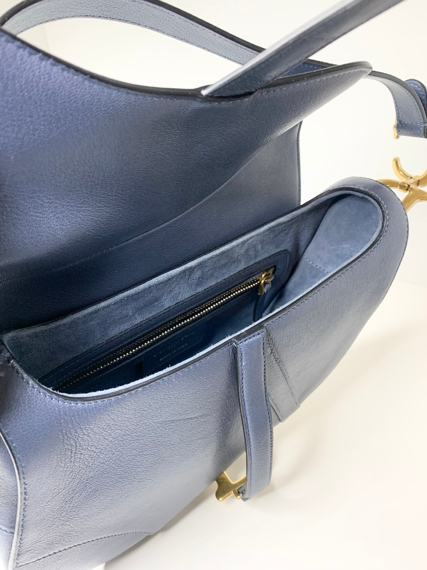 Dior Saddle Bag, Denim Blue Goatskin