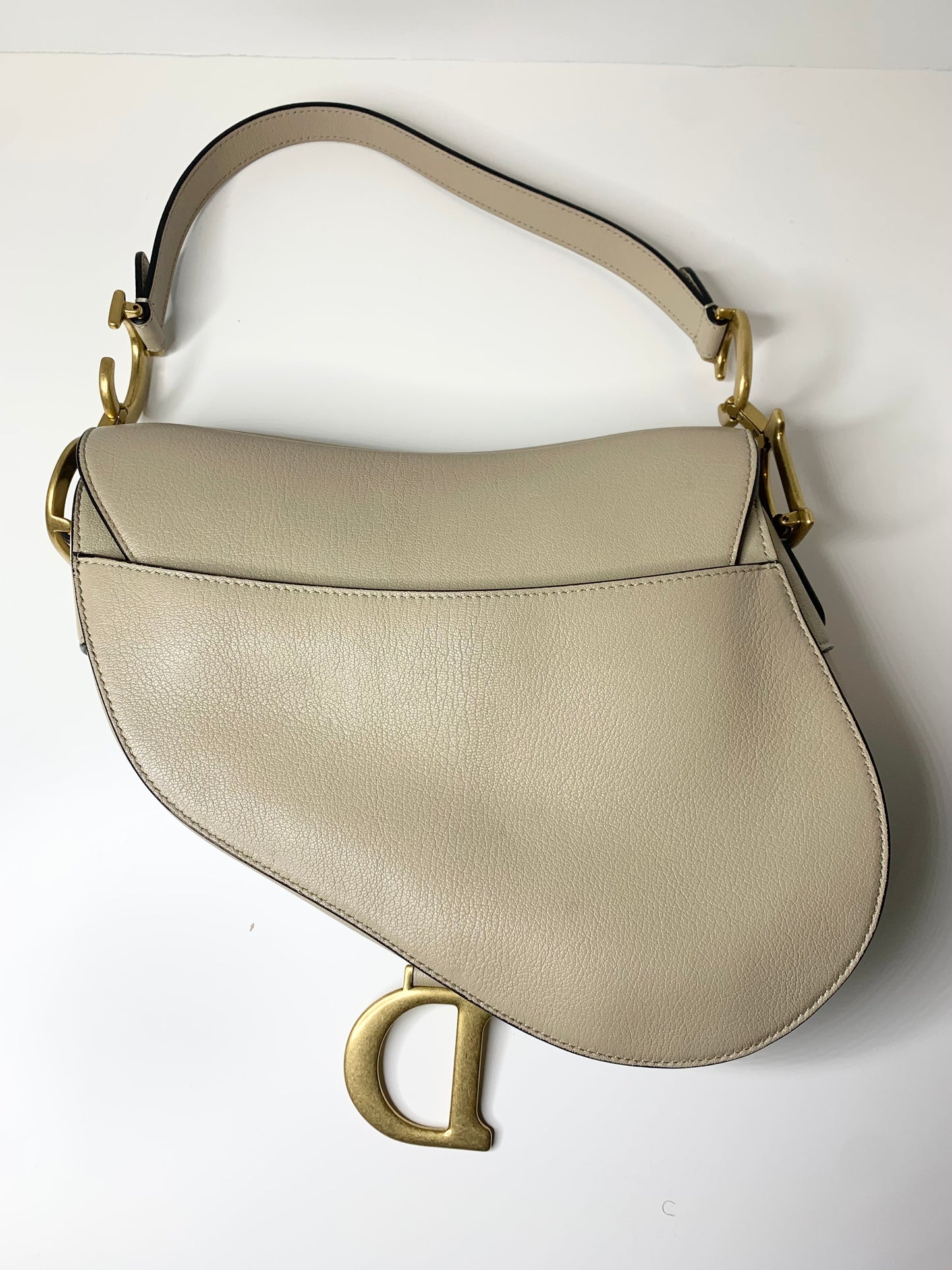 Dior Saddle Bag, Beige Goatskin