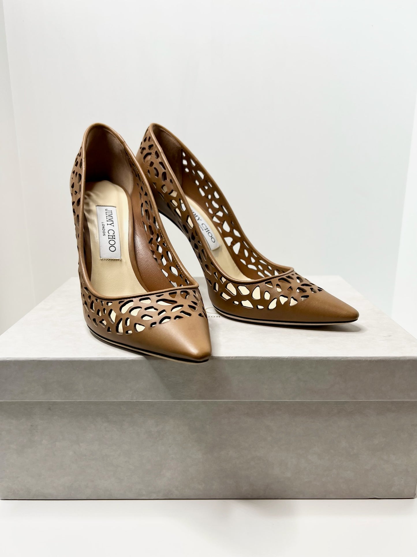 Jimmy Choo Romy Laser Cut Pumps, 38.5