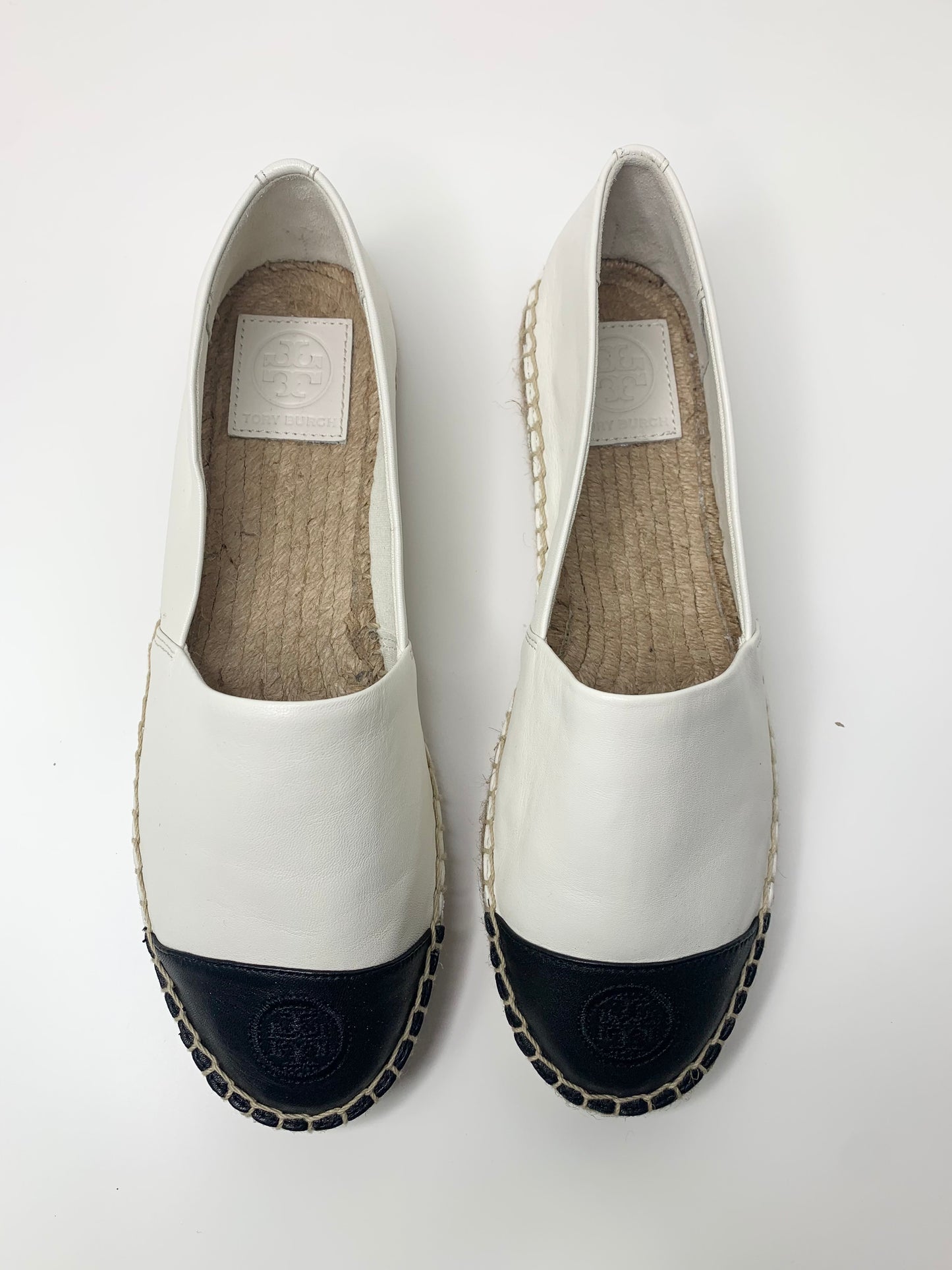 Tory Burch Colorblock Leather Espadrilles Size 8