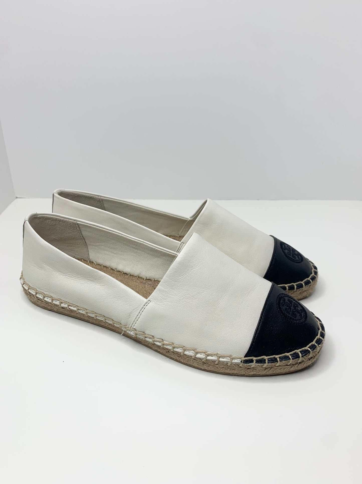 Tory Burch Colorblock Leather Espadrilles Size 8