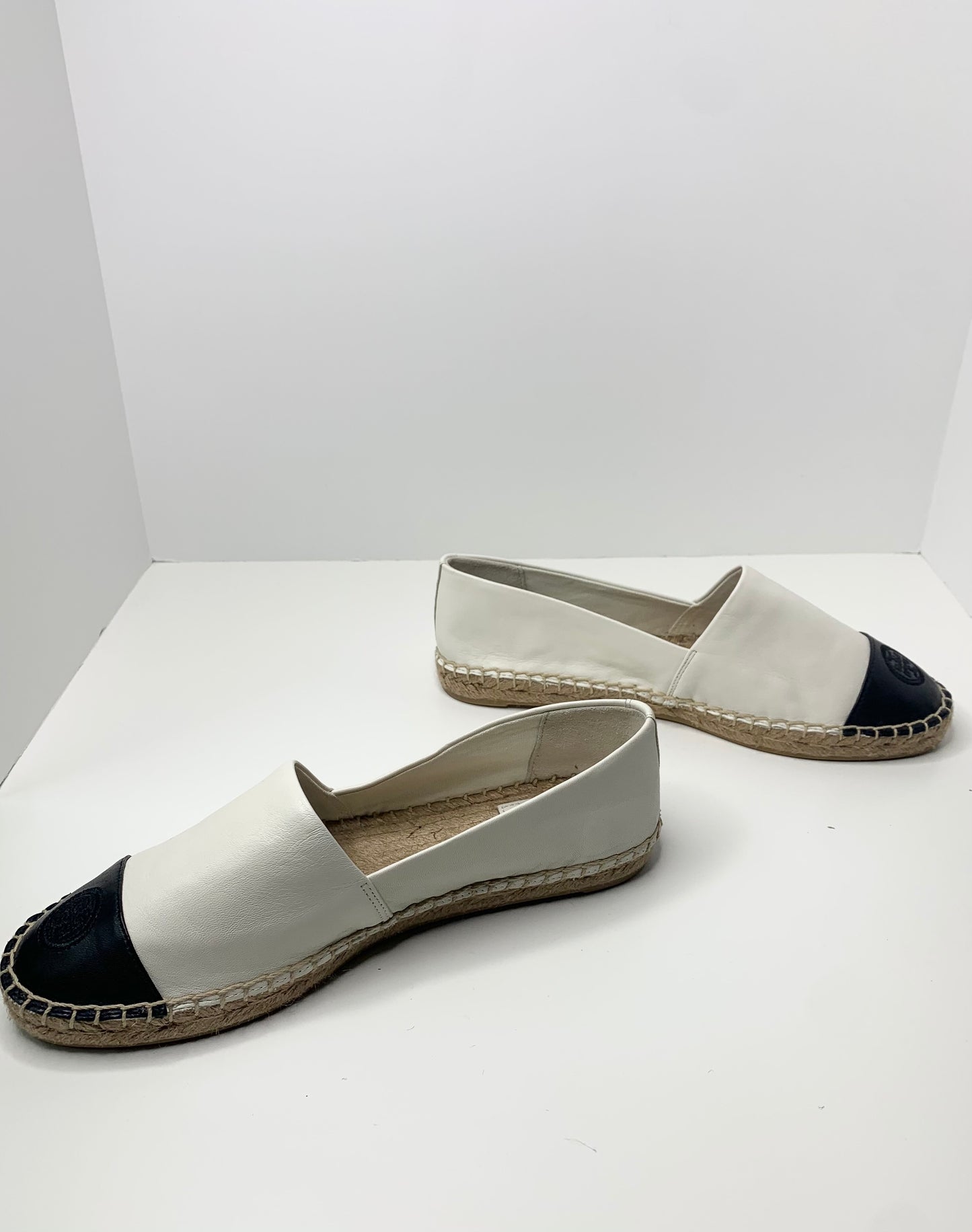 Tory Burch Colorblock Leather Espadrilles Size 8