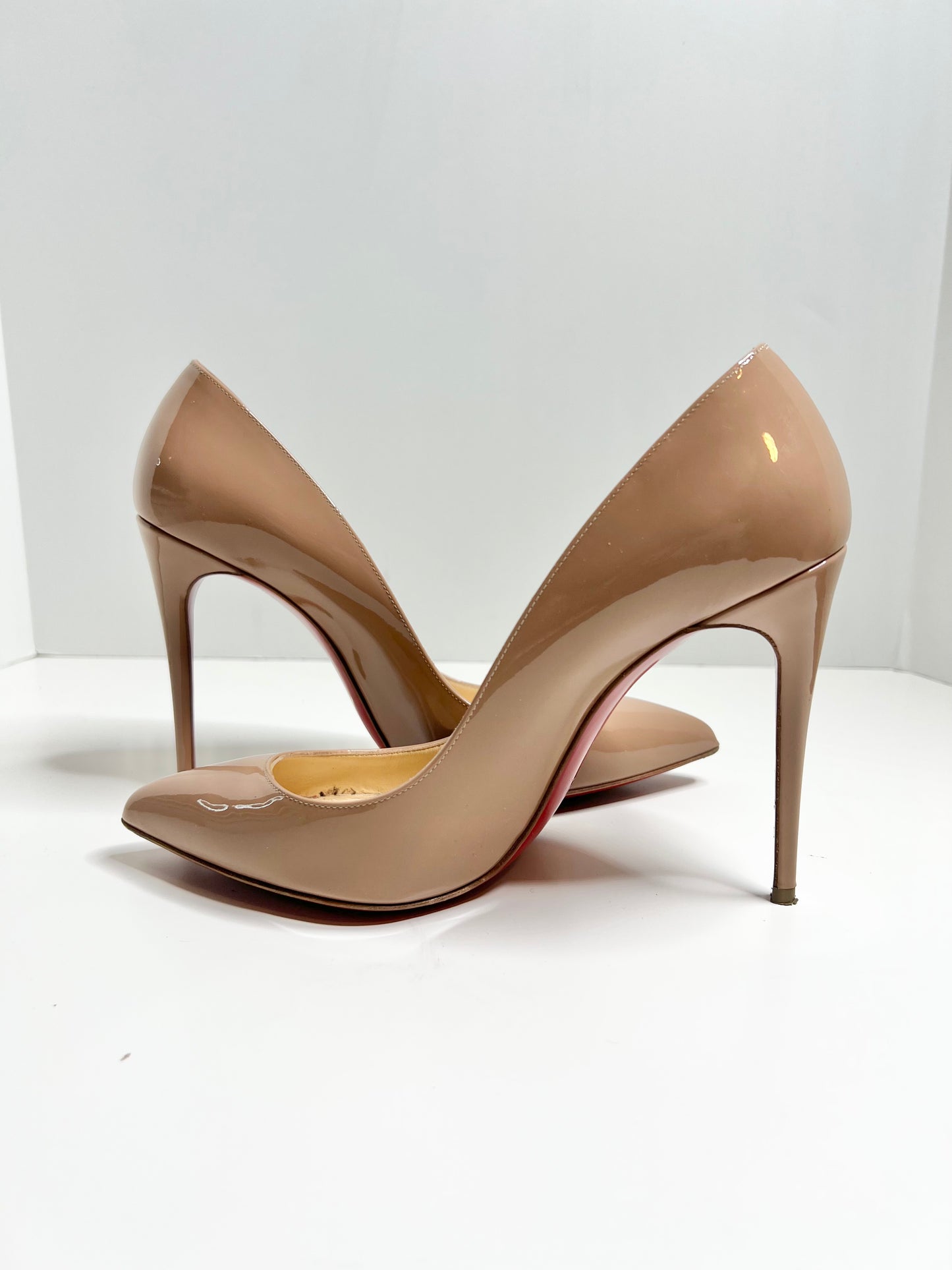 Christian Louboutin Pigalle Follies, Nude Patent Size 37.5