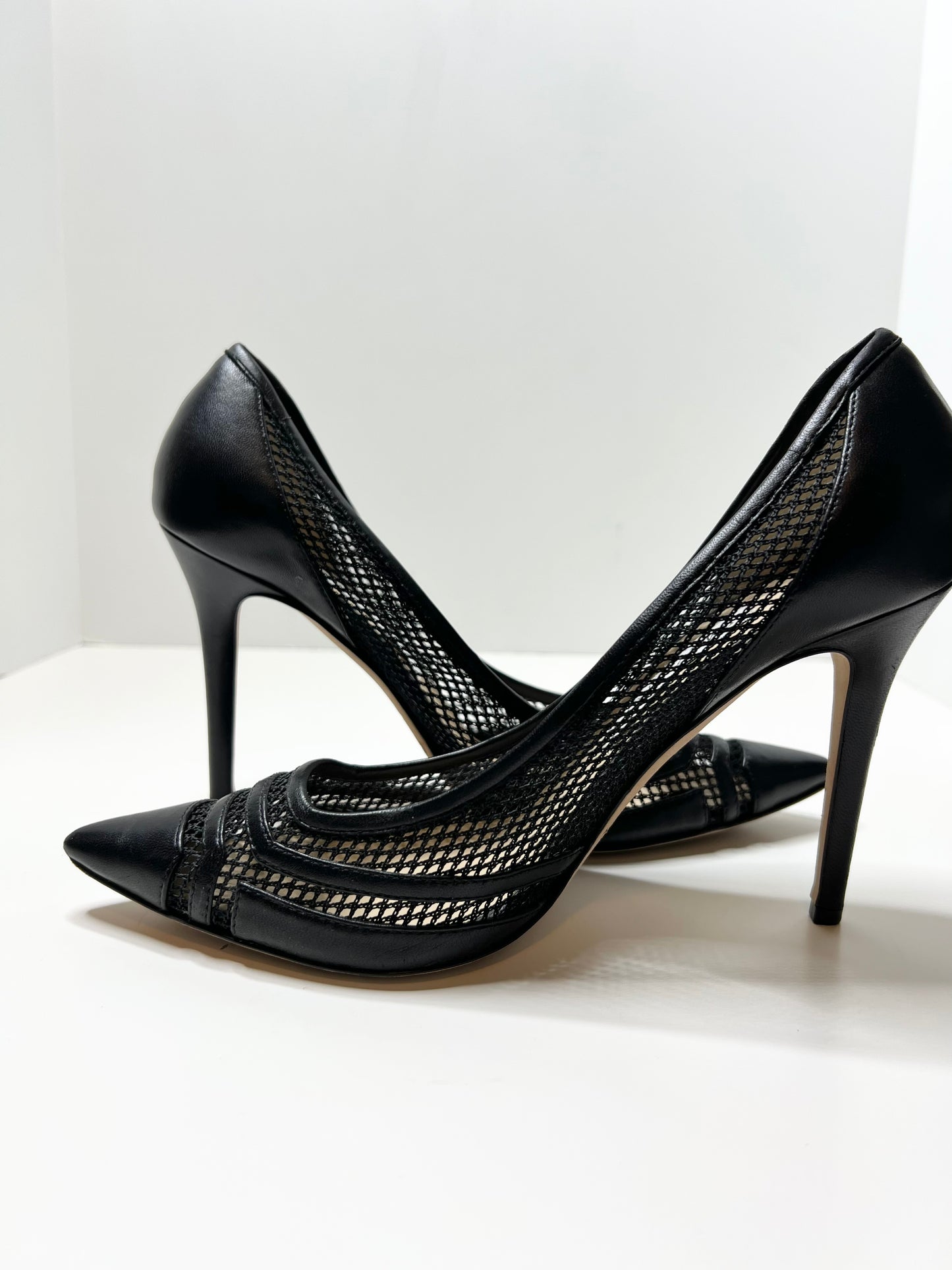 Jimmy Choo Mesh and Leather Pumps Size 39