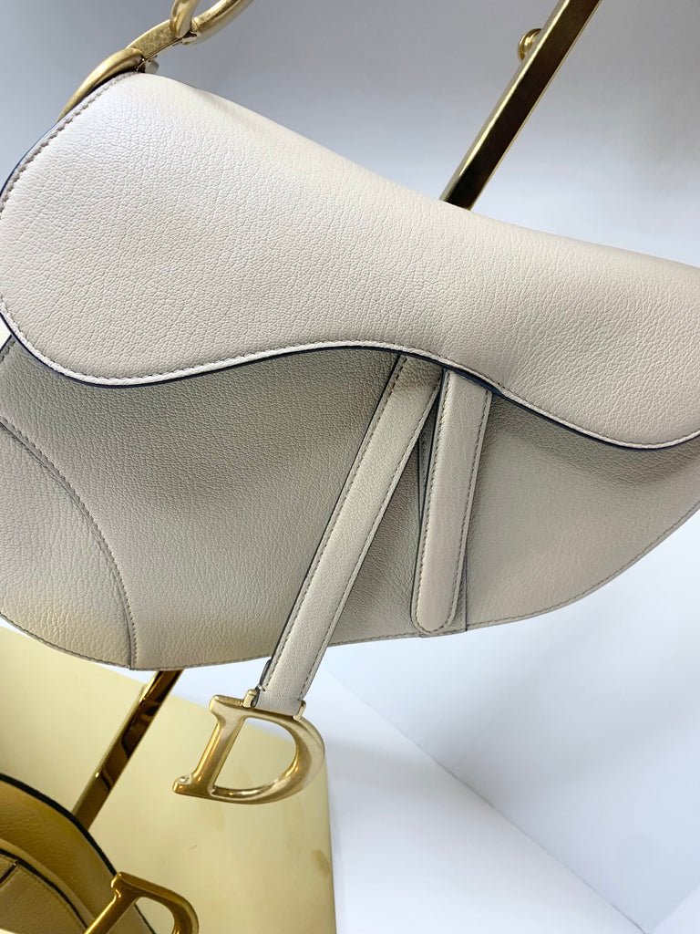 Saddle leather handbag Dior Beige in Leather - 28950547