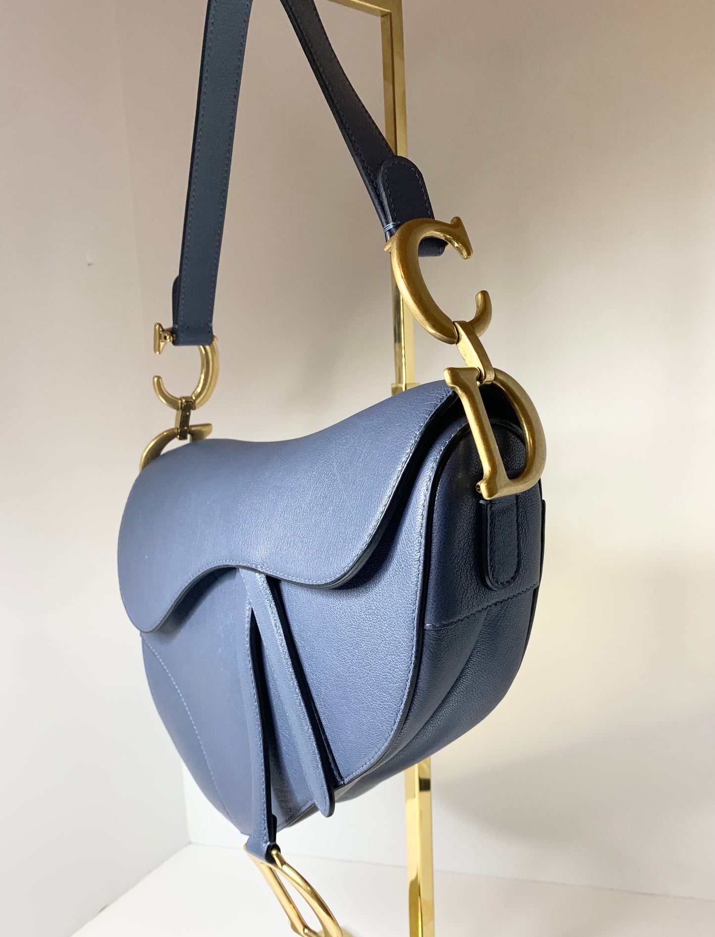 Dior Saddle Bag, Denim Blue Goatskin