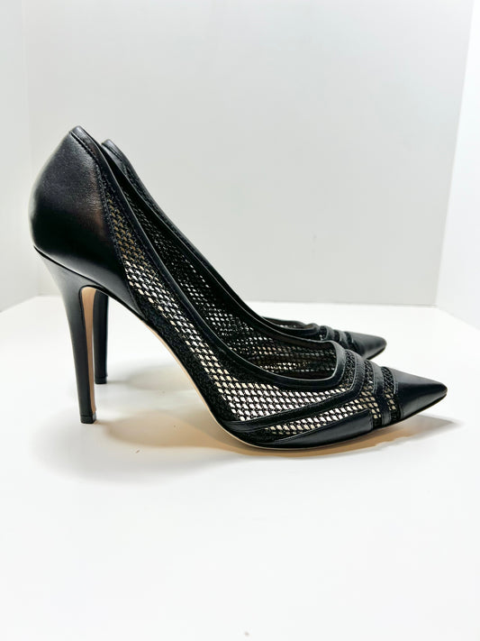 Jimmy Choo Mesh and Leather Pumps Size 39