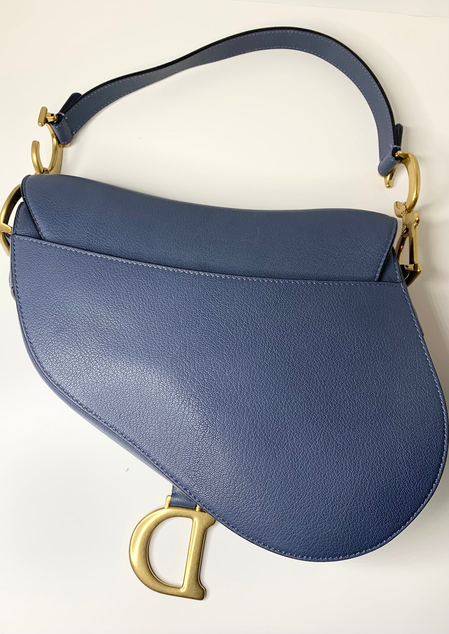 Dior Saddle Bag, Denim Blue Goatskin